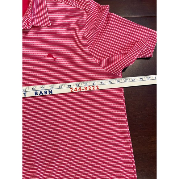 Tommy Bahama Island Zone Polo 3XLT Pink Stripe Cotton Blend - Picture 5 of 7